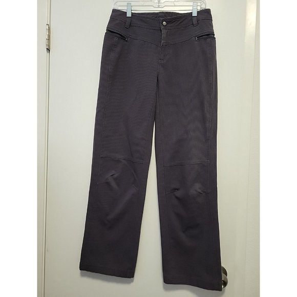 Athleta Corduroy Hiking Pants Straight Leg Zipper Pockets Gray Size 6 - Picture 1 of 8